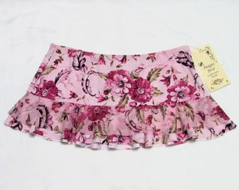 burgundy swim skirt