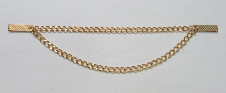 NOS Enhancer Belt Gold Tone Double Layers Chain Links Belt Enhancer Use On Almost Any Belt Or Waistband