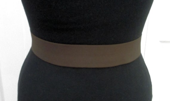 Brown Elastic Stretch Wide Adjusted Cinch Belt W/… - image 5