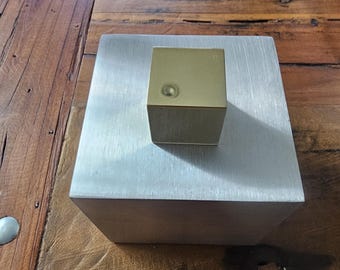 Brass  Cube satin finish special order