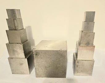 Cubo de acero inoxidable con acabado crudo