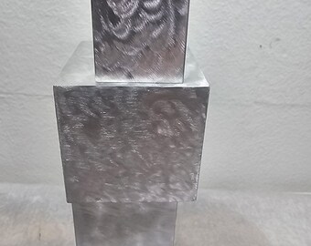 Aluminium Cube Ruff Sanded Finish