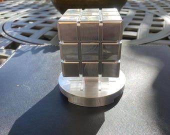 Cubo de exhibición cuadrado múltiple de aluminio