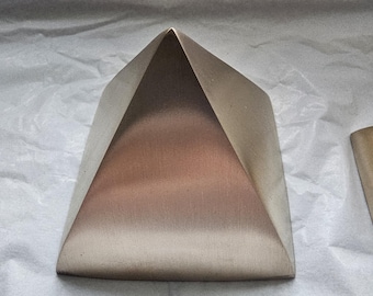 Brass Pyramid shape satin finished come as 3 pieces