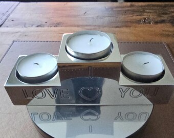 Love you 3 T light holders