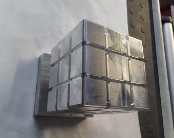 Aluminium multi square display cube machined finish