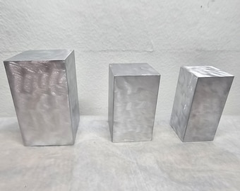 Aluminium Cube Scotch Brit finish