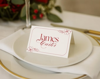 Old Money Place Cards: Vintage Printable Reception Name Cards (Digital Download, S2)