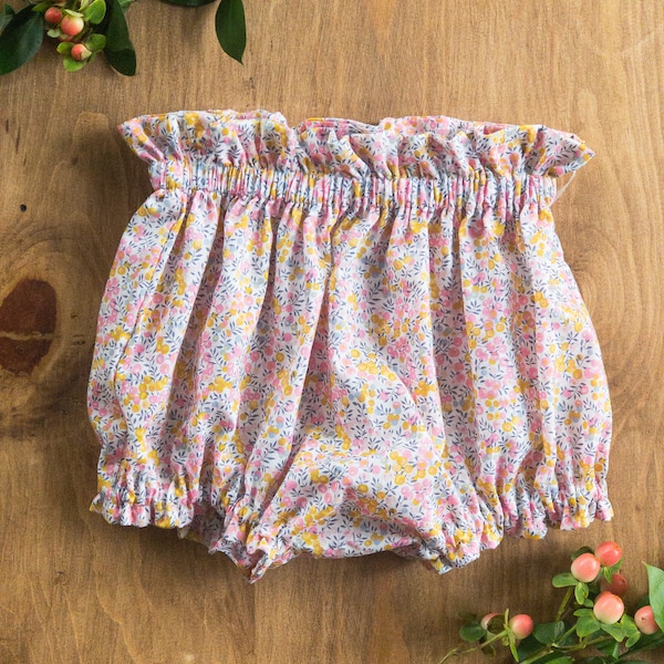 Ready to Ship - Girl's Flutter Diaper Cover - Baby Bloomers- Toddler Bloomers - Girl's Bloomers - Rifle Paper Co - Liberty of London