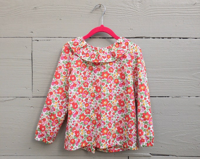 Liberty of London Children's Personalized Small Pocket Initial T-Shirt - Betsy Blue main image 1