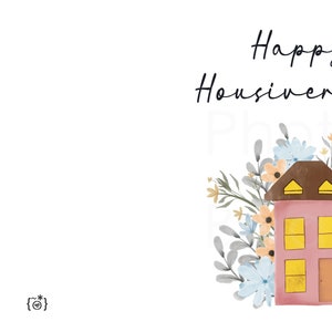 Happy Housiversary Cards - Realtors 1 Year House Anniversary Cards Digital Download Printable 4 floral houses 2
