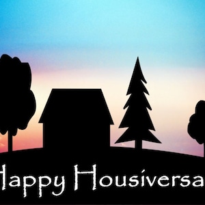 Tarjetas Happy Housiversary - Tarjetas de aniversario de la casa de 1 año de agentes inmobiliarios Descarga digital imprimible