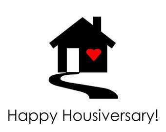 Happy Housiversary Simple Cards - Realtors 1 Year House Anniversary Cards Digital Download Printable