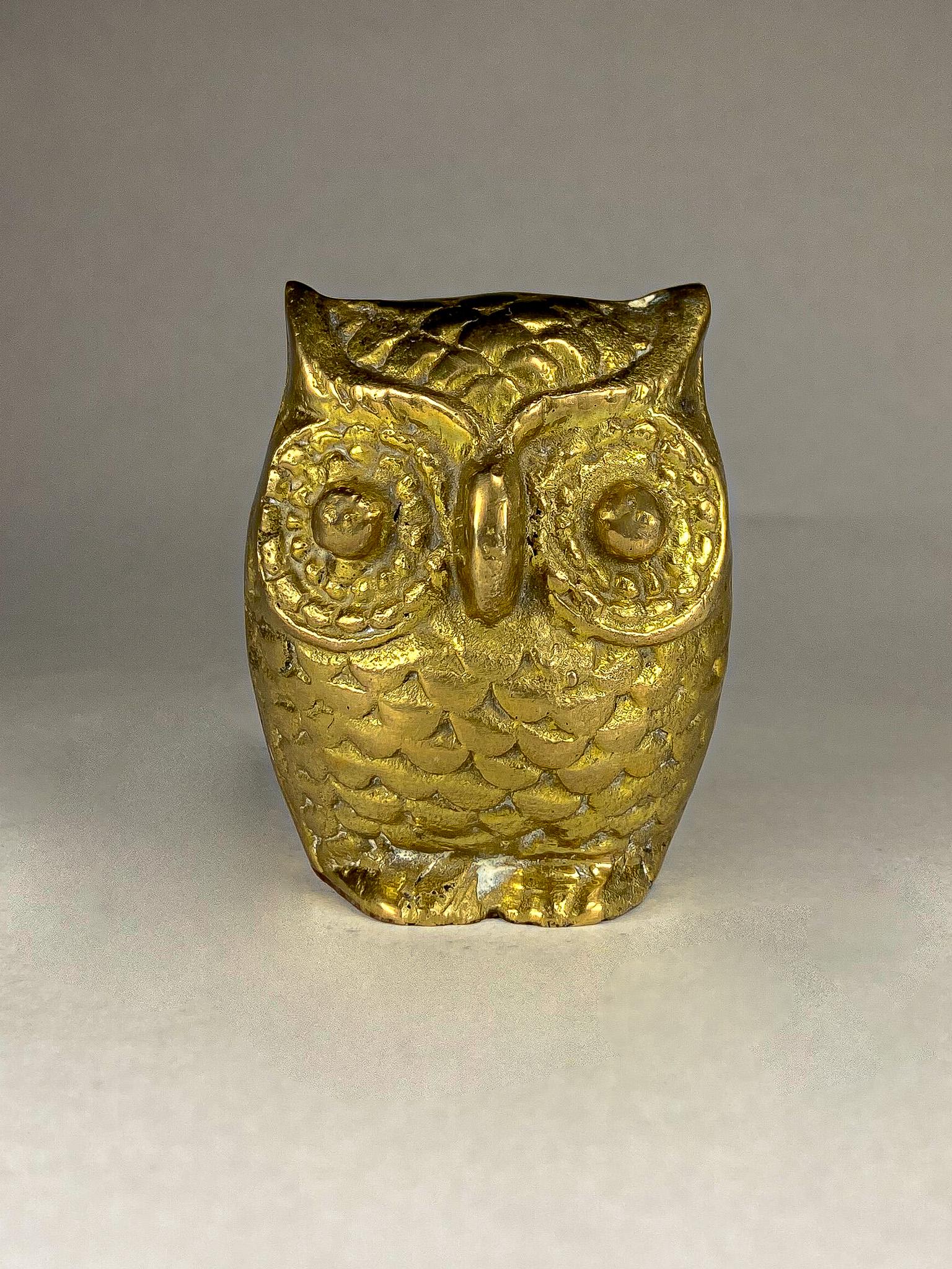 VINTAGE BRASS OWL - Cute as a Button
