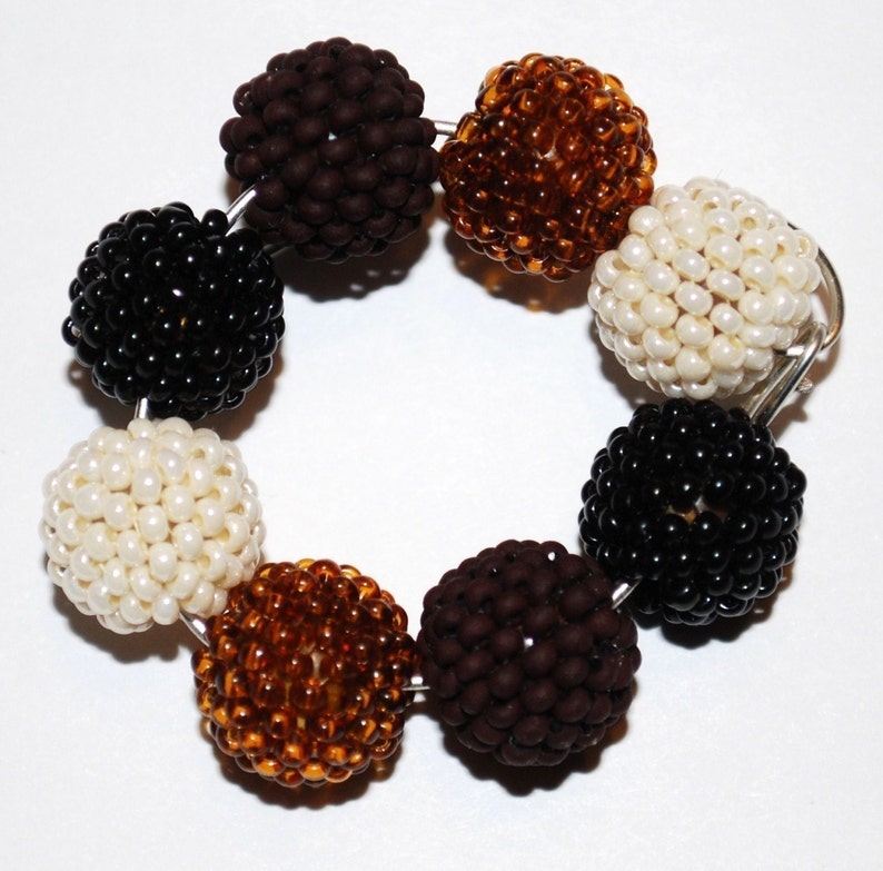 Beaded Bead / Ball Tutorial / Instructions/ Pattern Using Peyote Stitch