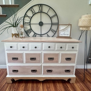 1****SOLD****1. Refinished, vintage, 6-drawer dresser
