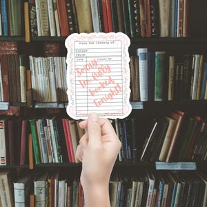 Library Card Sorry, I’m Fully Booked Tonight Vinyl Sticker, Kindle Sticker, Bookish Stickers, Bookish Sticker, Sticker Quote