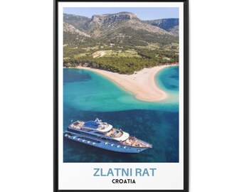 Zlatni Rat Beach Print: Croatia Coastal Wall Art