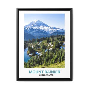 Vraie photo, impression Mount Rainier, art mural Mount Rainier, photo Mount Rainier, impression poster Mount Rainier, décoration murale Mount Rainier, États-Unis