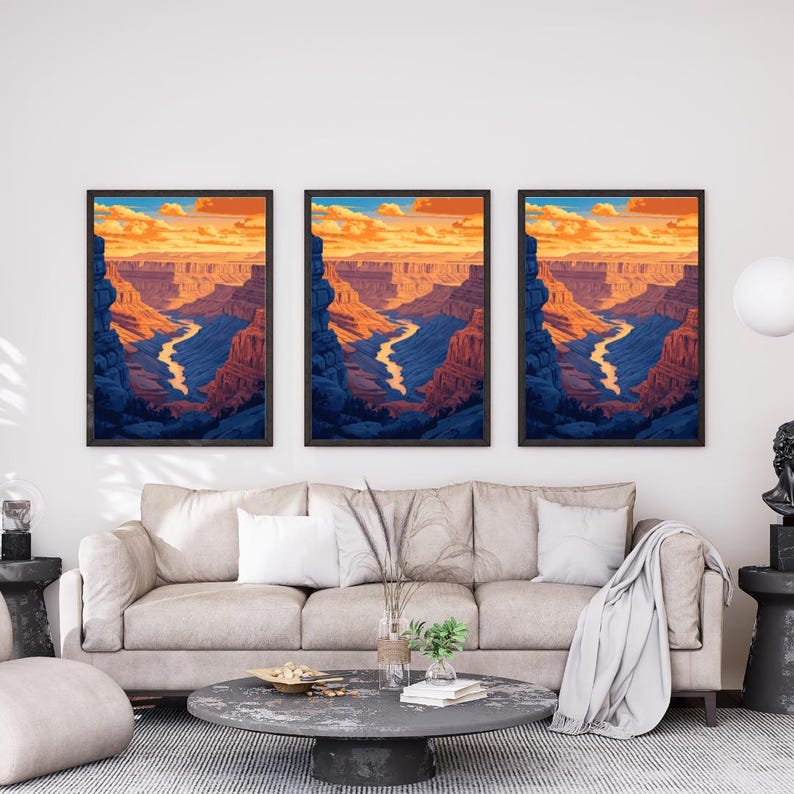 View of Grand Canyon Print, Grand Canyon Wall Art, Grand Canyon Poster, Grand ...