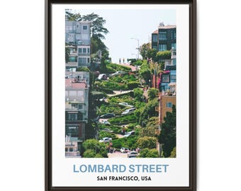 Real Photo, Lombard Street Print, Lombard Street Wall Art, Lombard Street Poster, Lombard Street Photo, Lombard Street Poster Print, Lombard