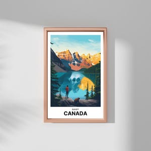 Banff National Park Art Print, Banff Poster Print, Canadian Rockies Wall Art, Moraine Lake Photo Decor, Canada Travel Gift Print, skyline