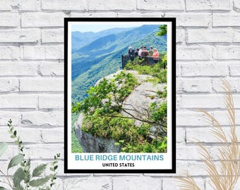 Blue Ridge Mountains Print: Scenic USA Travel Poster