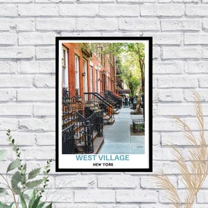 West Village NYC Print: Urban New York City Street Scene Poster