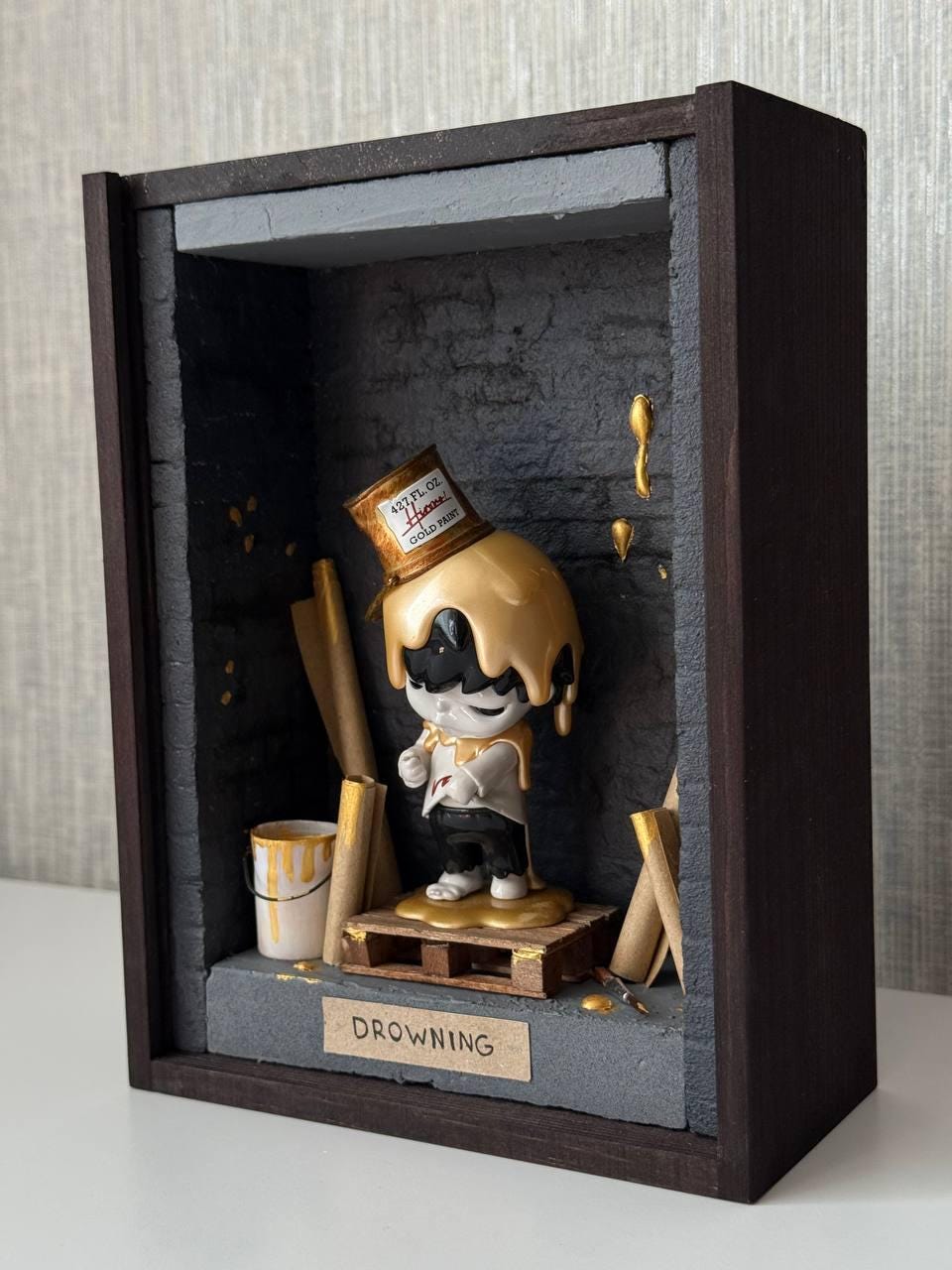 Hirono Display Box ONLY - Handmade Display Case - Drowning Hirono Display Box ONLY - Handmade Display Case - Drowning