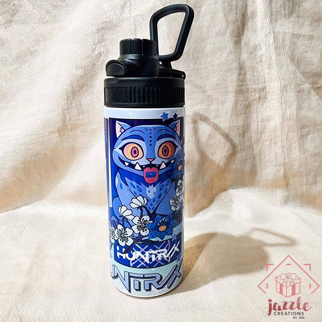 Derpy Bottle, Huntrix Kpop Demon Hunters Water Bottle, Sip Spout