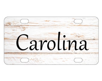 Kid's Rustic Whitewashed Wood Personalized Mini License Plate-Bike Plate-Kid's Bedroom Door Sign