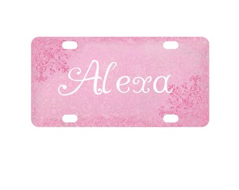 Kid's Pretty Pink Floral Mini Licencia Placa-Bike Placa-Kid's Door Sign