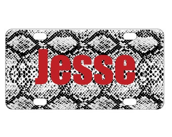 Snake Skin Personalized Mini License Plate-Bike Plate-Kid's Bedroom Door Sign