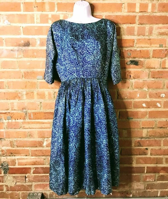 teal 50s dress