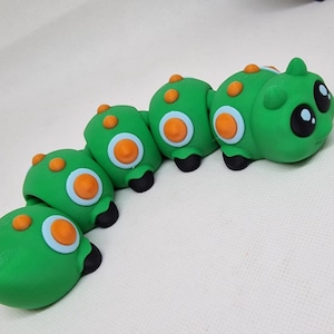Large 3D-Printed Flexi Multi-Colour Caterpillar - Flexi, Fidget