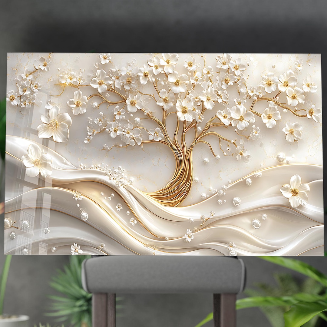 Debbie Halliday Gold Blossom Buds 額装アート il_1080xN.7543130362_601x.jpg