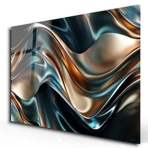 Modern Abstract Art on Tempered Glass-Extra large wall Art-Minimalist Wall Art-Housewarming Gift-Home Decor-Glass Wall Art-Wall Hangings