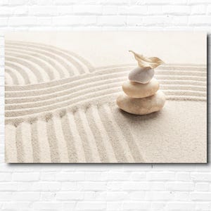 Zen stenen gehard glas kunst aan de muur-grote muur kunst-panoramisch kunst aan de muur-grote muur kunst-glas muur kunst-strand kunst aan de muur-zen decor-wandkleden