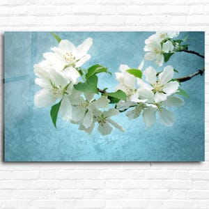 Spring Flowers Art on Tempered Glass-Large Wall Art-Glass Wall Art-Spring Home Decor-Floral Art for Kitchen and Bathroom-Housewarming Gift