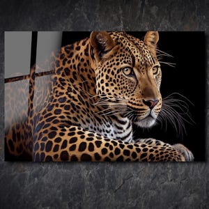 Tiger Glass Art , Wild Animal Wall Decor , Majestic Wall Art-Tempered Glass Art, Large Wall Art ,Wall Hanging-Abstract Tiger Wall Decor