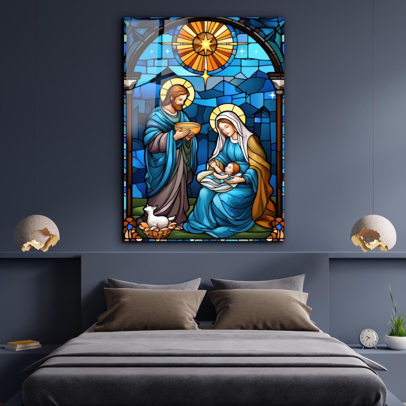 Holy Family Tempered Glass Wall Art: Religious Nativity Scene - Etsy