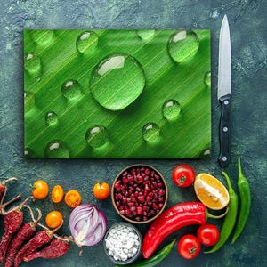 Verre trempé dosseret-poêle-planche à découper en verre-décor de cuisine-housse de poêle-cadeau de cuisine-cadeau personnalisé-planches à découper en verre trempé