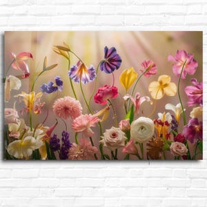 Wildflower Wall Art-Tempered Glass Wall Art-Extra Large Wall Art-Boho Wall Decor-Floral Wall Art-Kitchen Decor-Housewarming Gift-Unique Gift