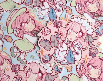 Pastel Festival! | Project Sekai Inspired Water Resistant Die Glitter Cut Vinyl Sticker