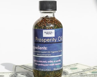 Prosperity Manifesting Oil: Money oil , Money drawing oil , intention oil for fortune, luck, casino, abundance and attraction | body oil