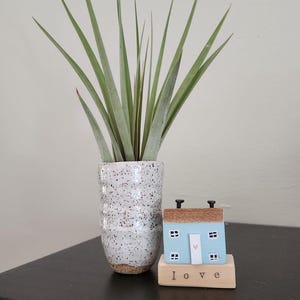 Hand-Painted Wooden House: Coastal Home Decor