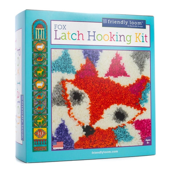 Fox Latch Hooking Kit Harrisville Designs for Children & Etsy