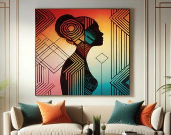 Geometric Silhouette Art Print: Modern Minimalist Decor (Digital Download)