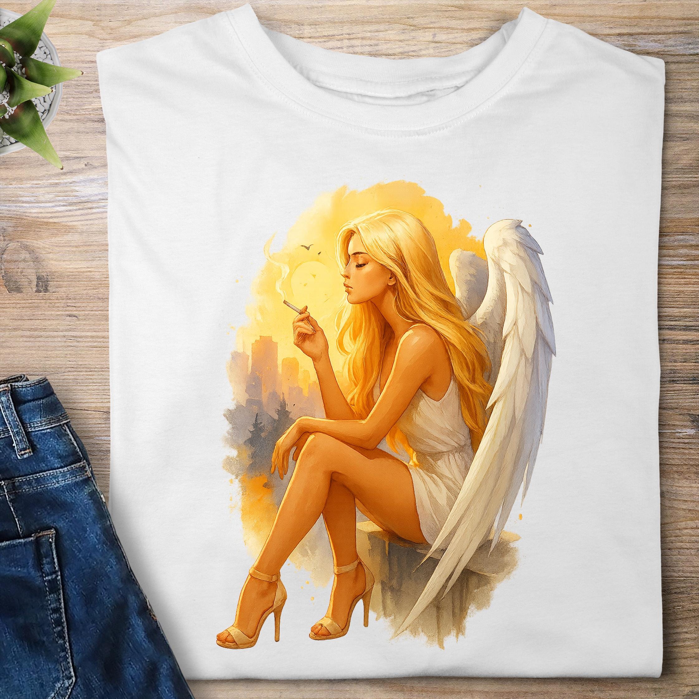 angel smoking a cigarette Angel Smoking