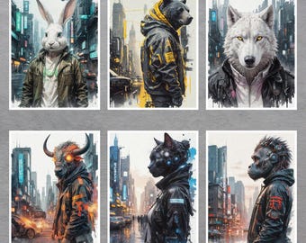 Cutting-Edge Cyberpunk Animals: 10 AI-Enhanced Sci-Fi Portraits